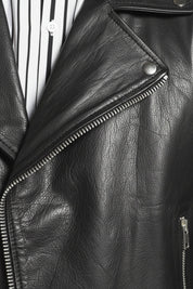 close-up-leather - Men Black Motorcycle Leather Jacket Leather Jacket, Leather Jackets