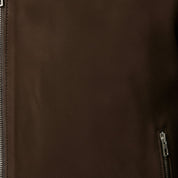 close-up-leather - Men's Cafe Racer Suede Jacket, Suede Biker Jacket, Suede Motorcycle Jacket, Men's Racer Style Jacket