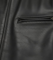 close-up-leather - Men's Easy Rider Leather Motorcycle Jacket