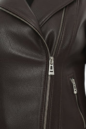 close-up-leather - Women's Biker Leather Jacket, Moto Jacket for Women, Handmade Leather Motorcycle Jacket