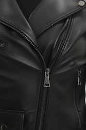 close-up-leather - Women's Moto Leather Jacket, Biker Jacket, Leather Motorcycle Jacket, Women's Leather Moto Jacket
