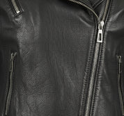 close-up-leather - Women's Moto Leather Jacket, Leather Biker Jacket, Women's Motorcycle Jacket, Women's Asymmetrical Zip Jacket