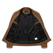 close-up-lining - Men's Trucker Suede Jacket, Men's Suede Jacket, Casual Suede Jacket, Lightweight Suede Jacket
