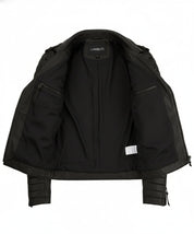 close-up-lining - New Men Fashion Trend Black Motorcycle Leather Jacket, Biker Fashion