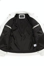 close-up-lining - Women's Biker Leather Jacket, Moto Style Jacket, Leather Motorcycle Jacket, Women's Moto Jacket