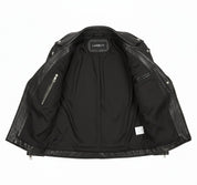 close-up-lining - Women's Biker Leather Jacket, Women's Moto Jacket, Leather Motorcycle Jacket, Women's Leather Jacket