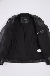 close-up-lining - Women's Moto Leather Jacket, Biker Jacket, Modern Motorcycle Jacket, Tailored Leather Jacket
