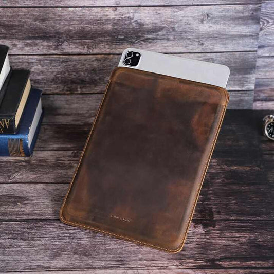 Cowhide Leather Sleeve Cover for iPad Pro 11" & iPad Air