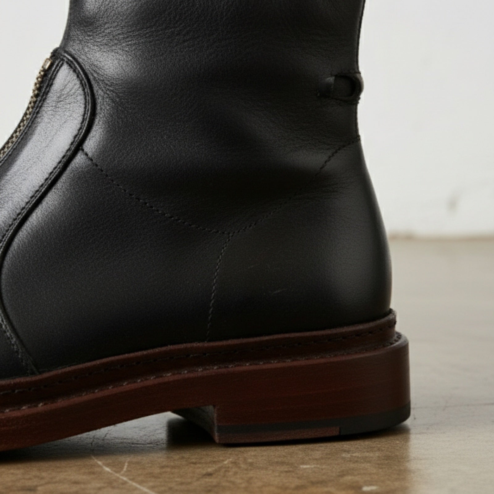 detail-view-showing-texture - Men's Ankle Boots, Leather Ankle Boots, Casual Leather Boots