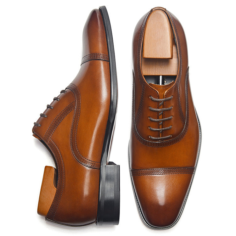 Handmade Men's Leather Oxford Dress Shoes