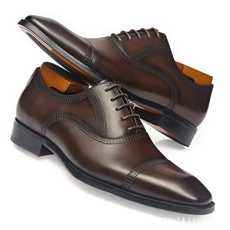 Handmade Men's Leather Oxford Dress Shoes