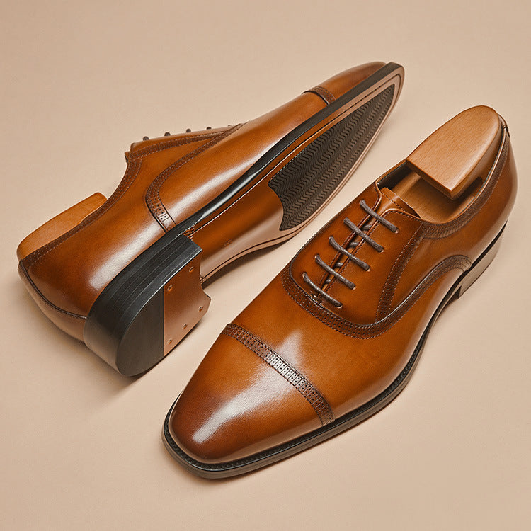 Handmade Men's Leather Oxford Dress Shoes