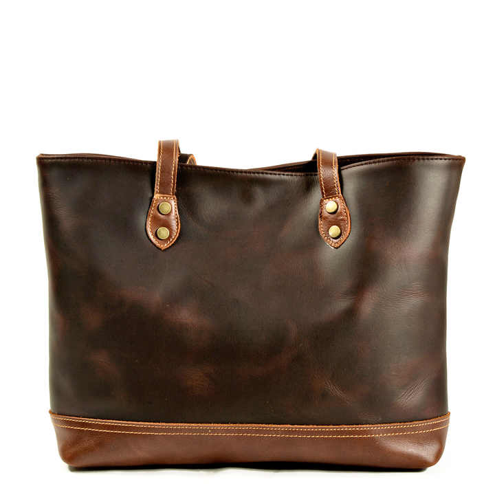 Fashionable Retro Real Leather Tote Handbag for Women