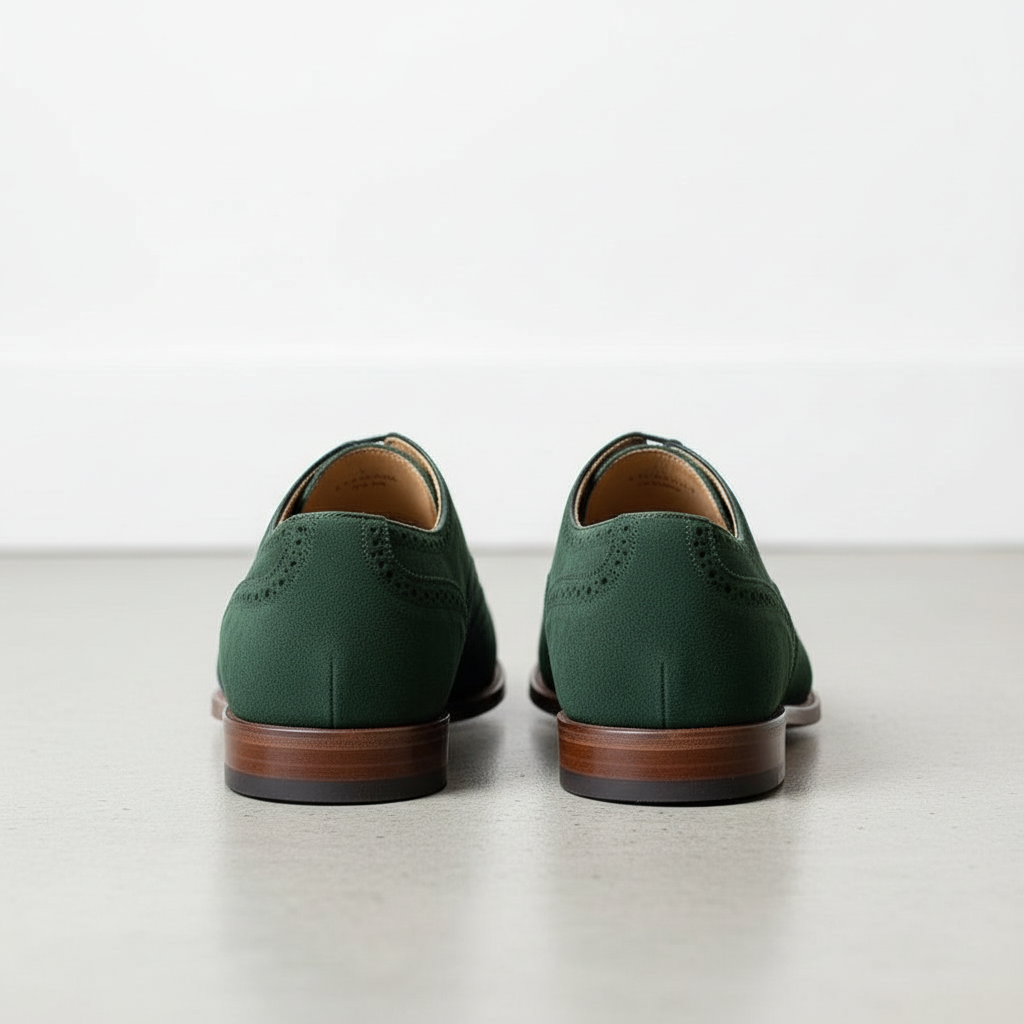 dark green back view of product