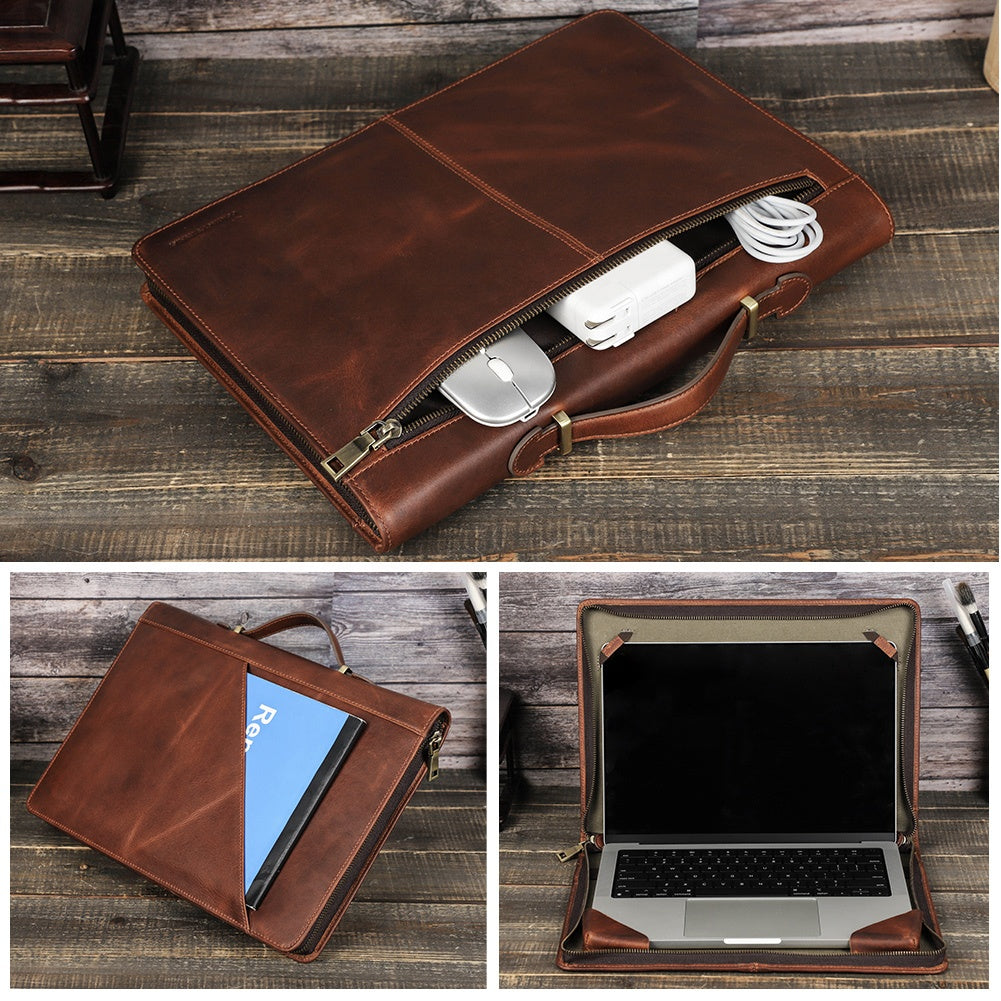 Foldable Leather Laptop Folio Case for MacBook Pro 14.2 M1