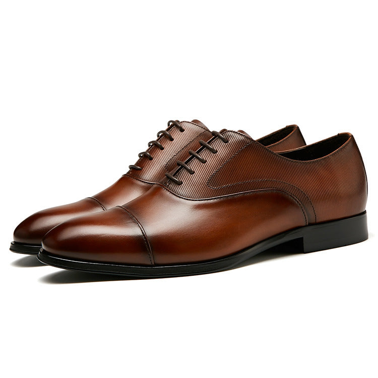 Premium Full-Grain Leather Men's Oxford Dress Shoes - Durable and Stylish