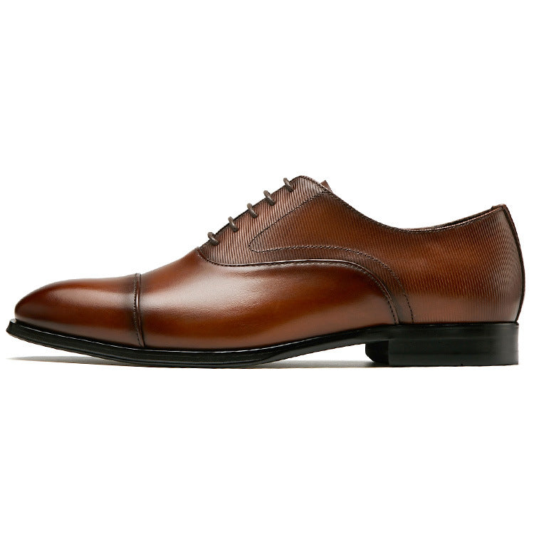 Premium Full-Grain Leather Men's Oxford Dress Shoes - Durable and Stylish