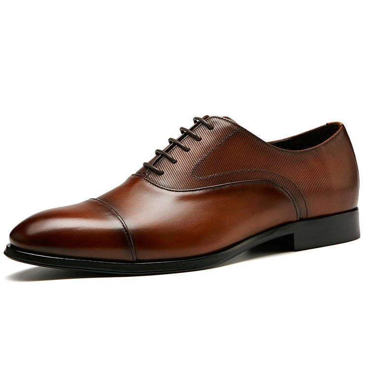 Premium Full-Grain Leather Men's Oxford Dress Shoes - Durable and Stylish