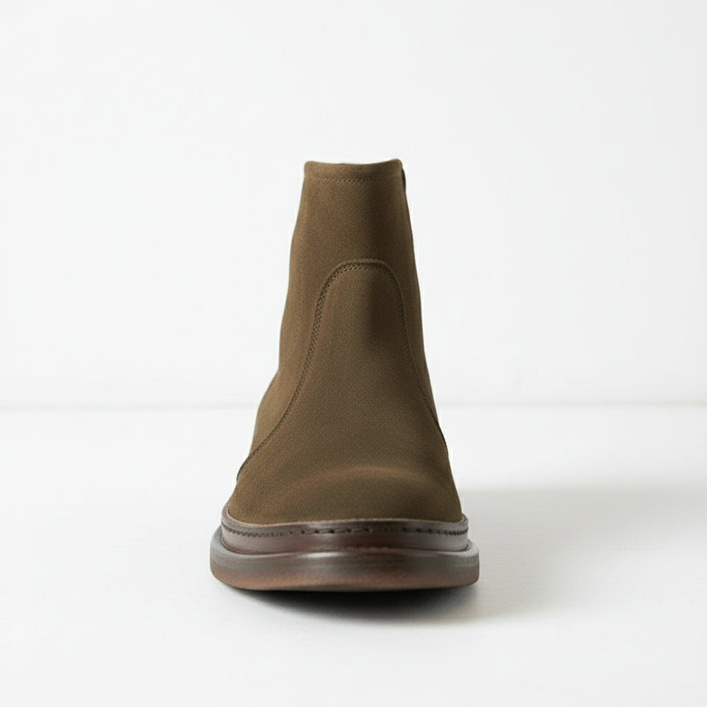 front-view - Men's Handmade Suede Ankle Boots
