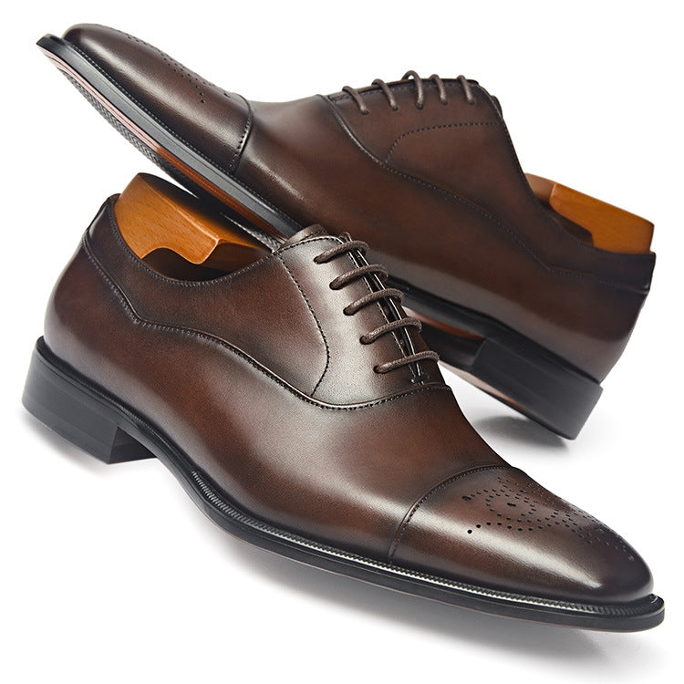 Geniune Leather Hand Made Lace Up Men Dress Shoes