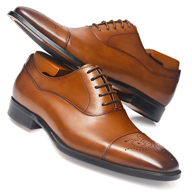 Geniune Leather Hand Made Lace Up Men Dress Shoes