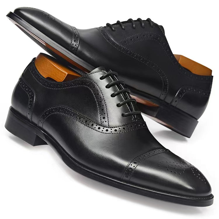 Geniune Leather Oxford Handmade Men Dress Shoes