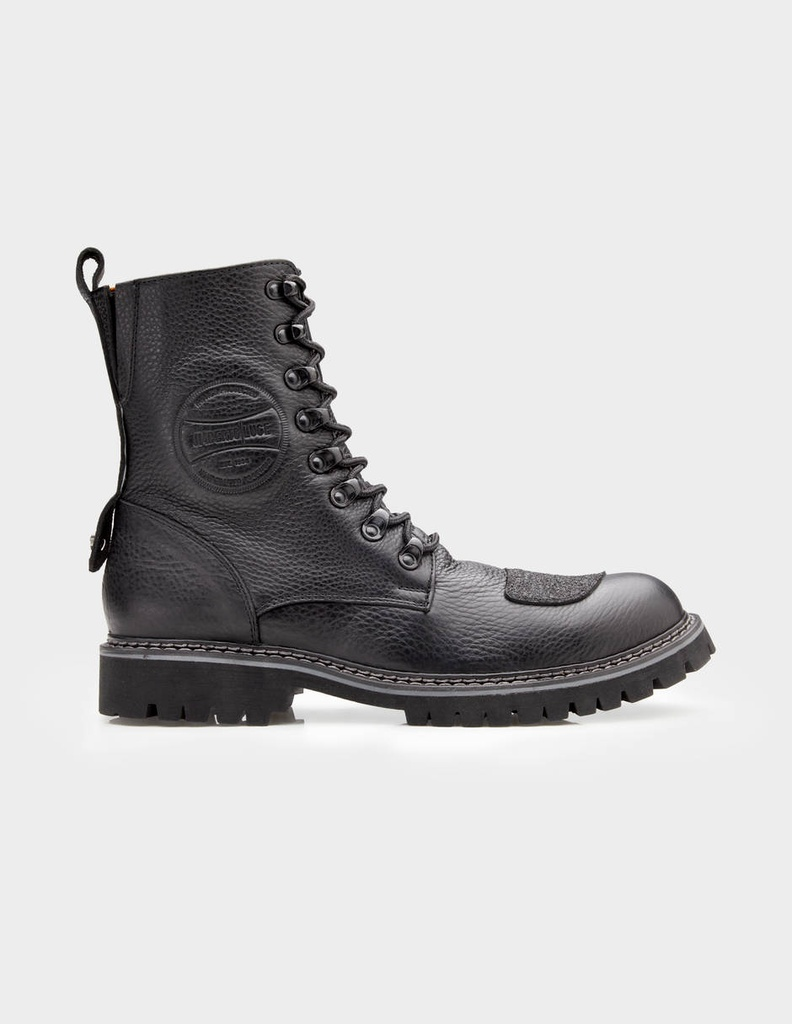 Handcrafted Men's Genuine Calf Leather Biker Boots - Image 2