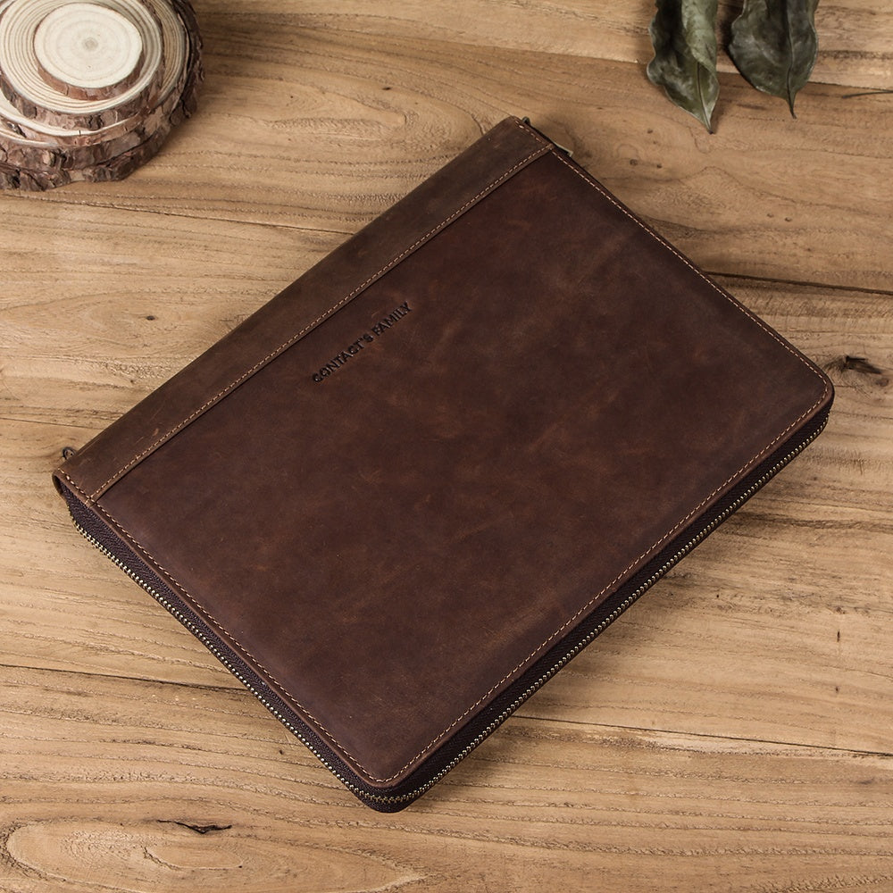 Genuine Leather Tablet Case for iPad Mini 10.5", 14 Card Slots