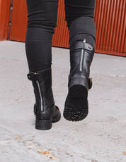 Handcrafted Genuine Leather Women's Moto Boots - Image 2