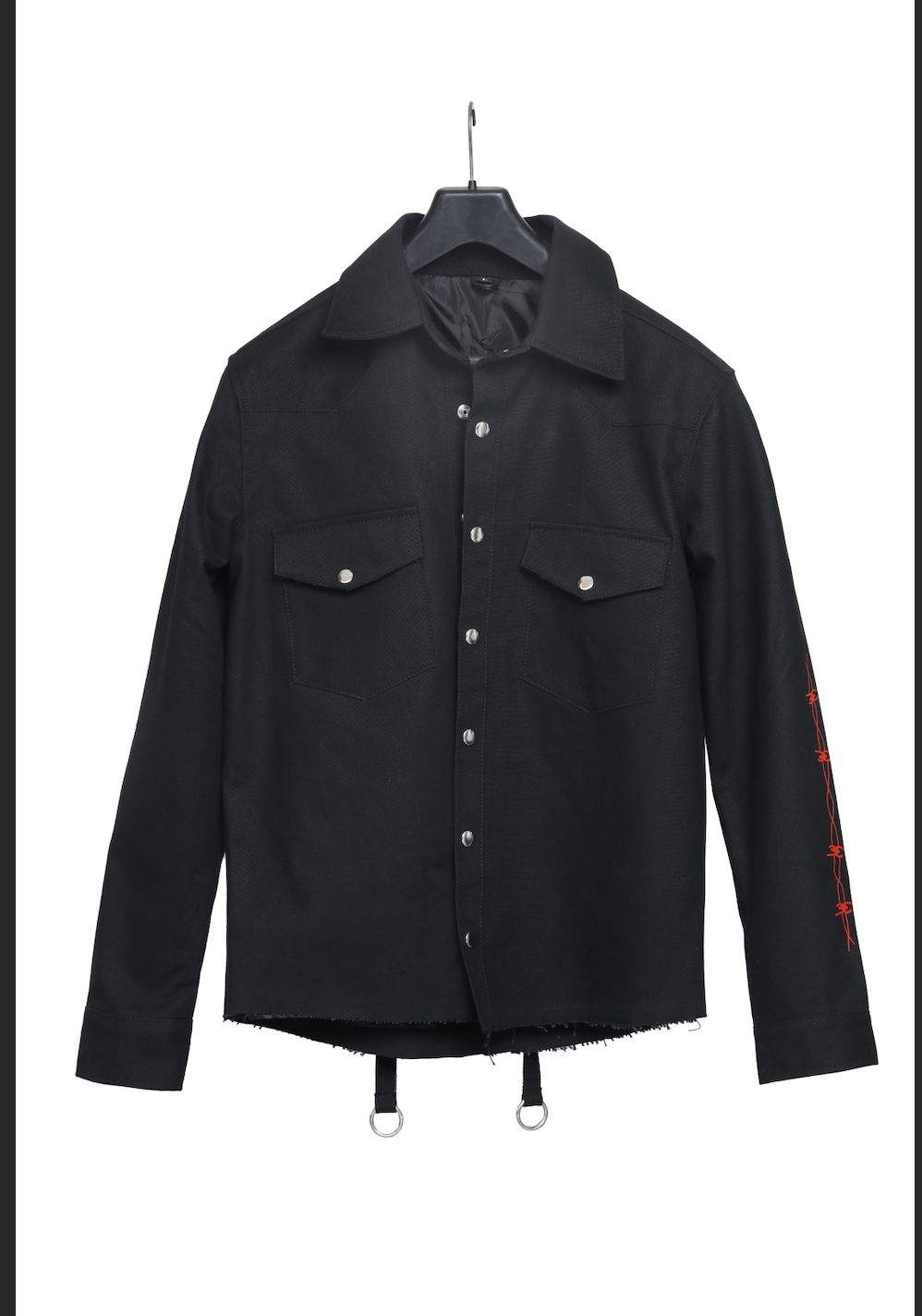 Handmade Hand Sewn Men Denim Devil Jacket, Satan Skull Printed Denim Jean Jacket - Image 4