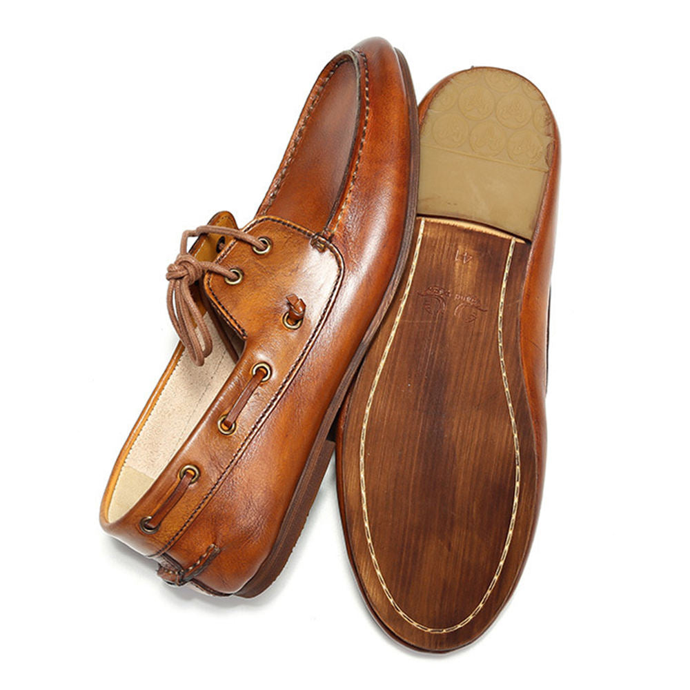 Handcrafted Men's Full Grain Premium Leather Boat Shoes