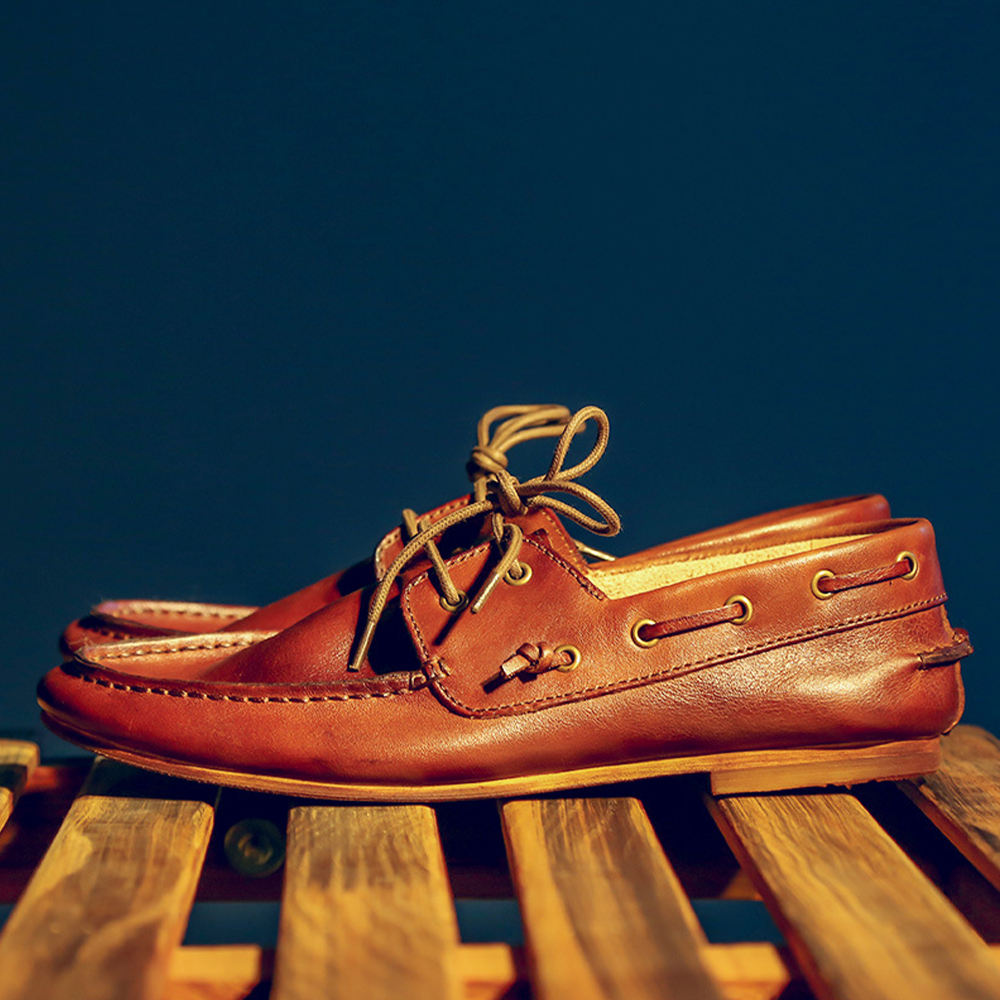 Handcrafted Men's Full Grain Premium Leather Boat Shoes