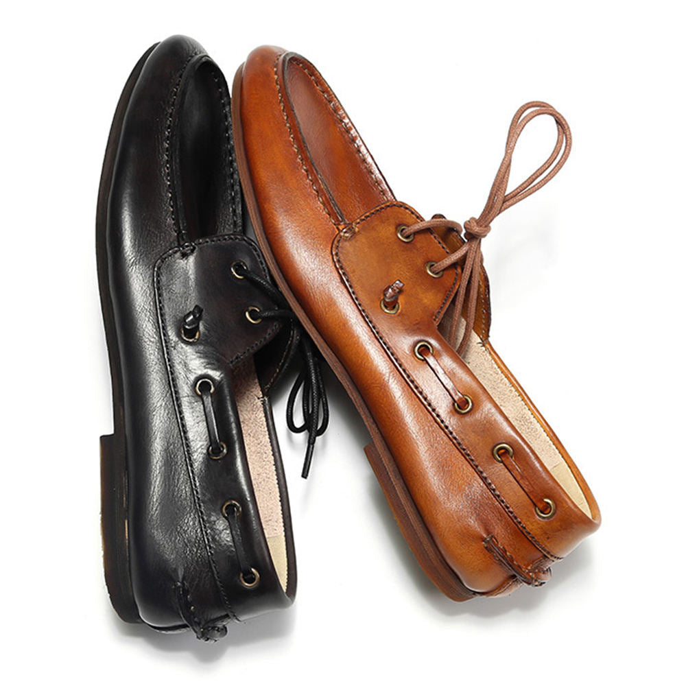 Handcrafted Men's Full Grain Premium Leather Boat Shoes