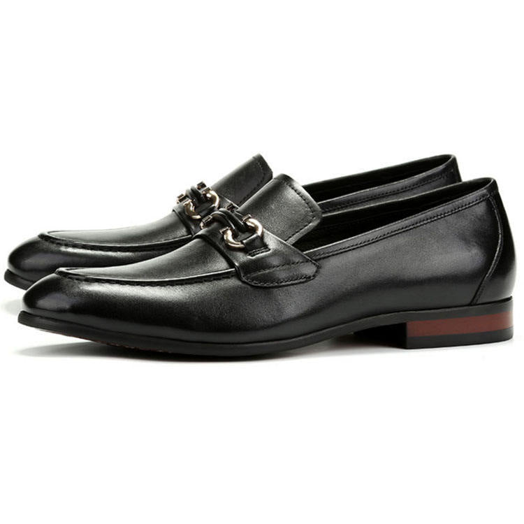 Handcrafted Men's Full Grain Premium Leather Buckle Loafers