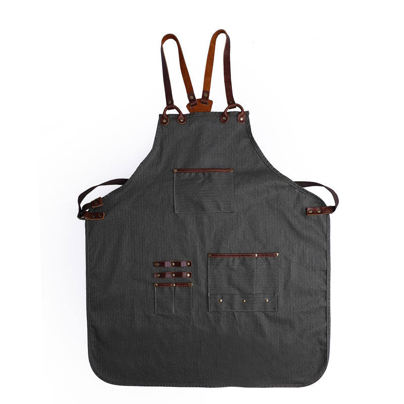 Handmade Adjustable Canvas Unisex Work Apron with Pockets