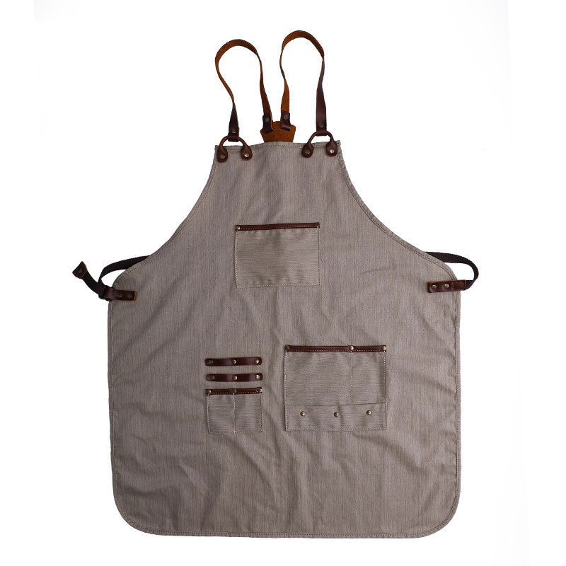 Handmade Adjustable Canvas Unisex Work Apron with Pockets