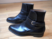 Handmade Black Jodhpurs Leather Boot, Men Ankle Leather Boot, Formal Boots