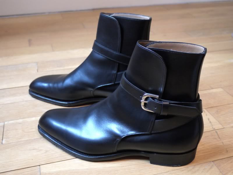 Handmade Black Jodhpurs Leather Boot, Men Ankle Leather Boot, Formal Boots
