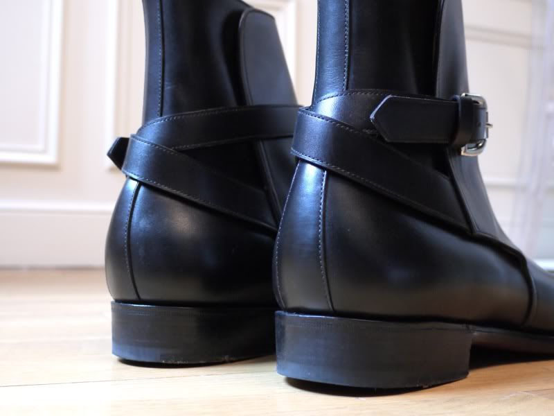 Handmade Black Jodhpurs Leather Boot, Men Ankle Leather Boot, Formal Boots