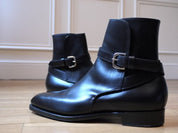 Handmade Black Jodhpurs Leather Boot, Men Ankle Leather Boot, Formal Boots