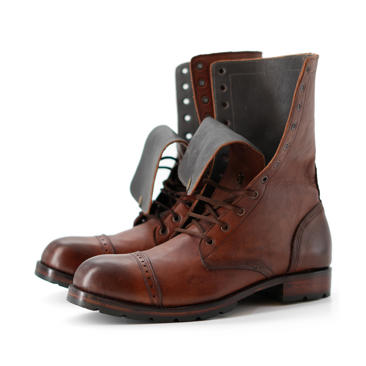 Handmade Cap-Toe High Ankle Lace Up Full-Grain Leather Men’s Casual Boots