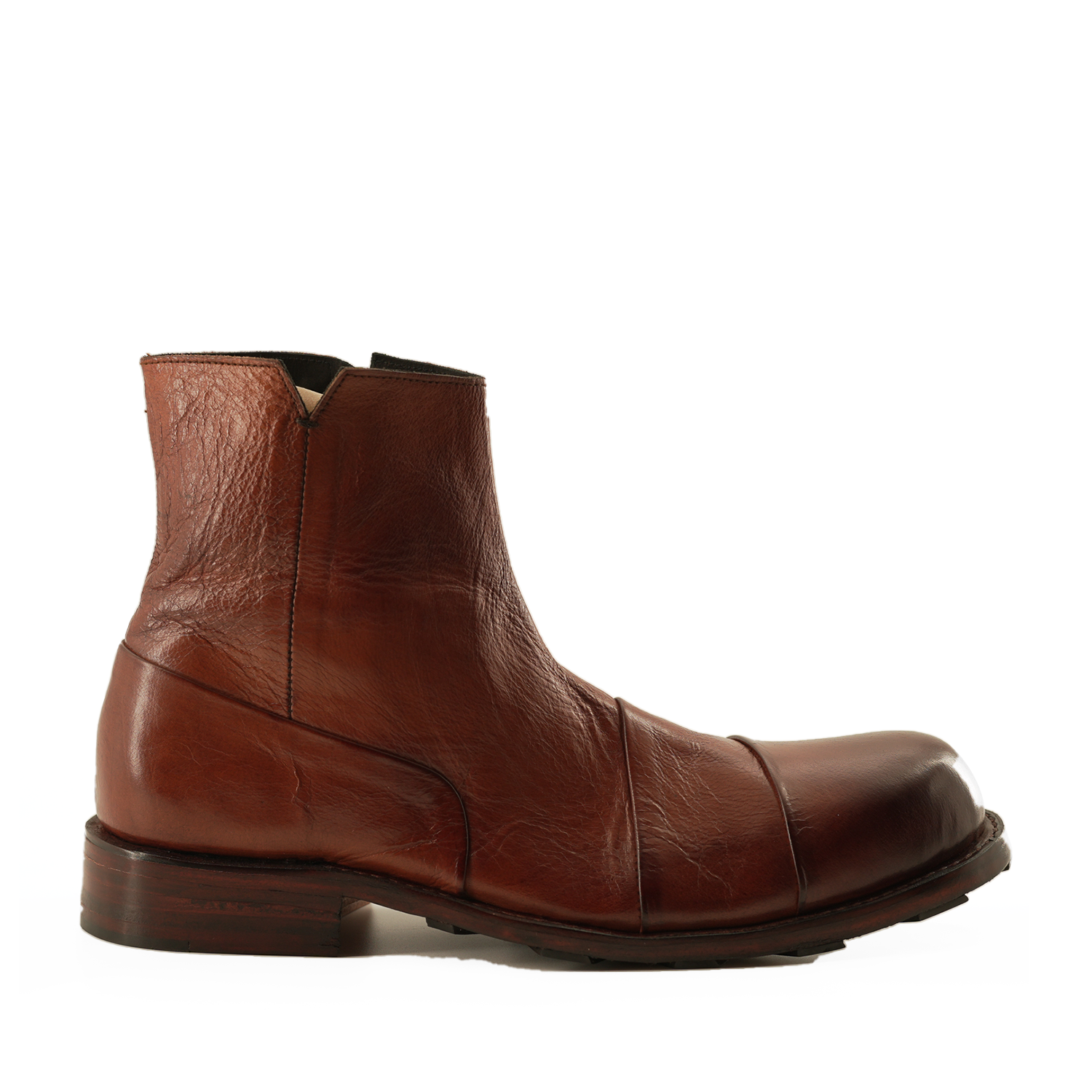 Handcrafted Full-grain Leather Cap-toe Men's Casual Boots - Image 3