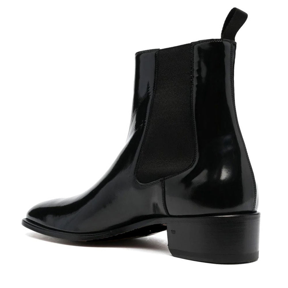 Handmade Unisex Patent Leather High Ankle Boots