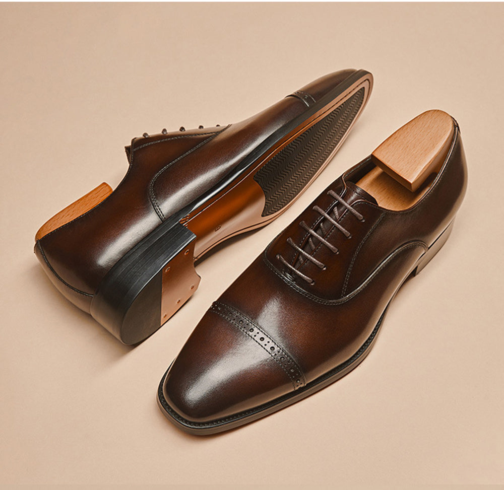 Handmade Genuine Leather Oxford Men Dress Shoes