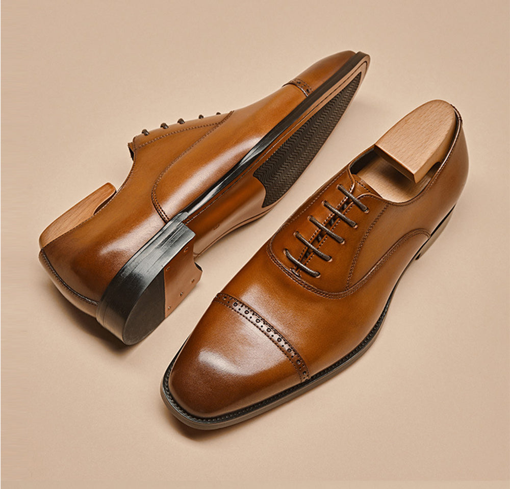 Handmade Genuine Leather Oxford Men Dress Shoes