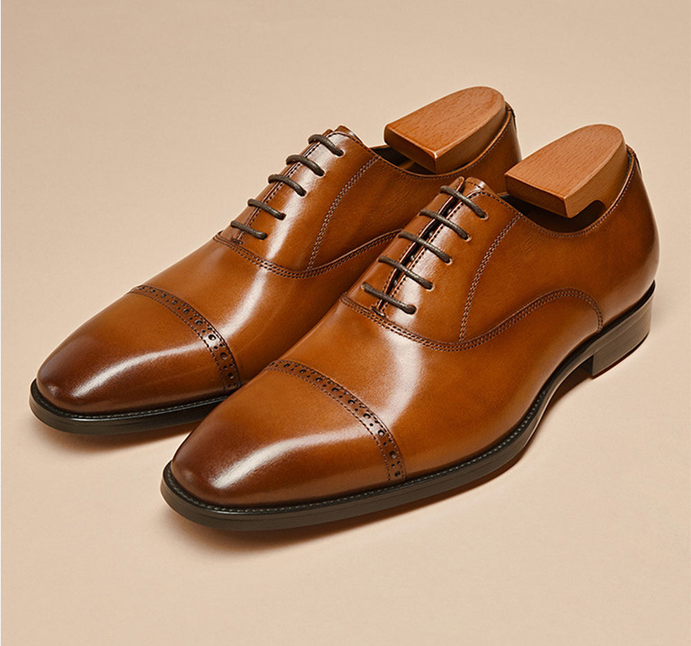 Handmade Genuine Leather Oxford Men Dress Shoes