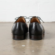 Handmade Men Black And Red Oxford Dress Shoes, Formal Leather Shoes - back-view