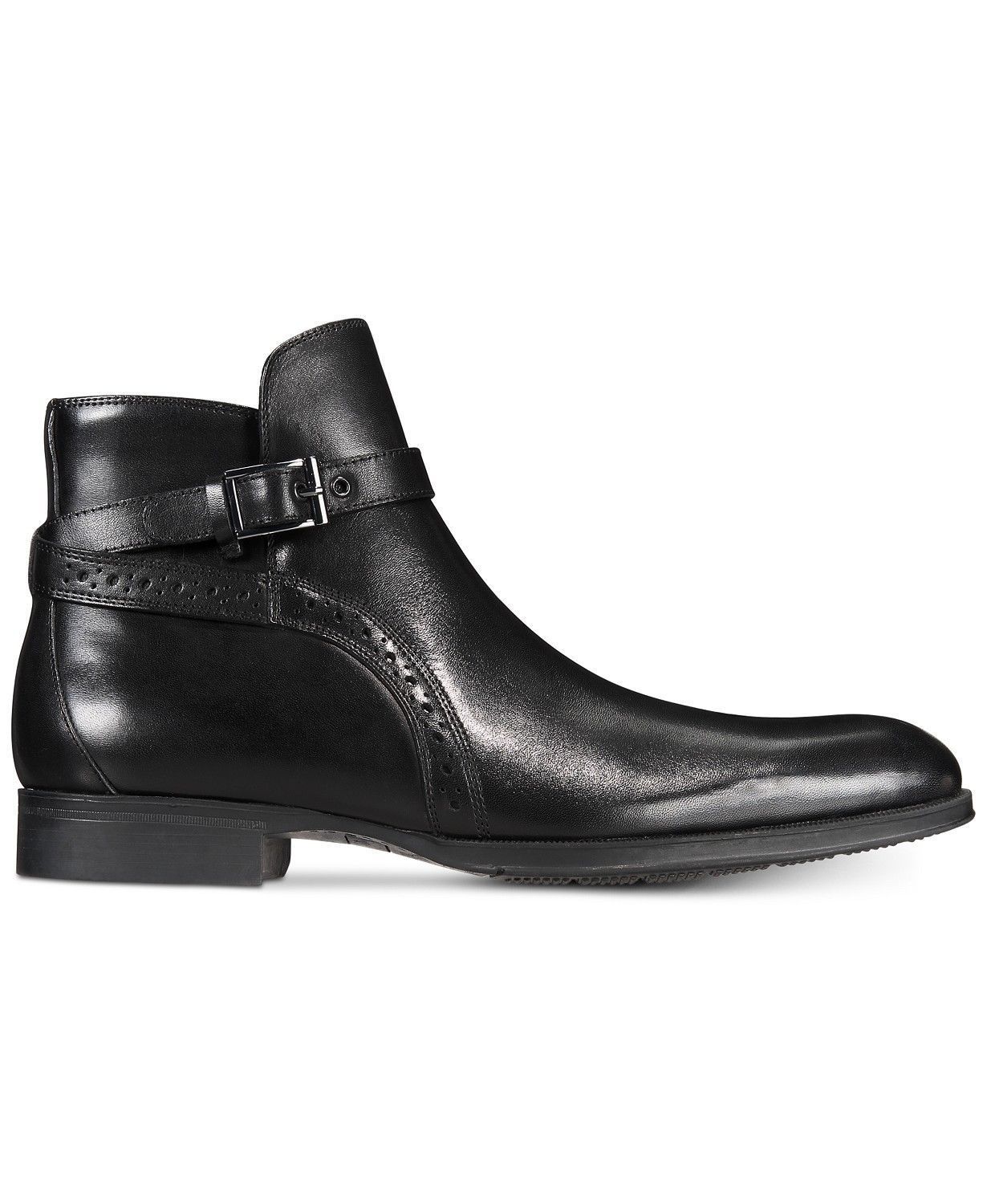 Handmade Men Black Leather Jodhpurs Boots, Ankle Leather Boots,