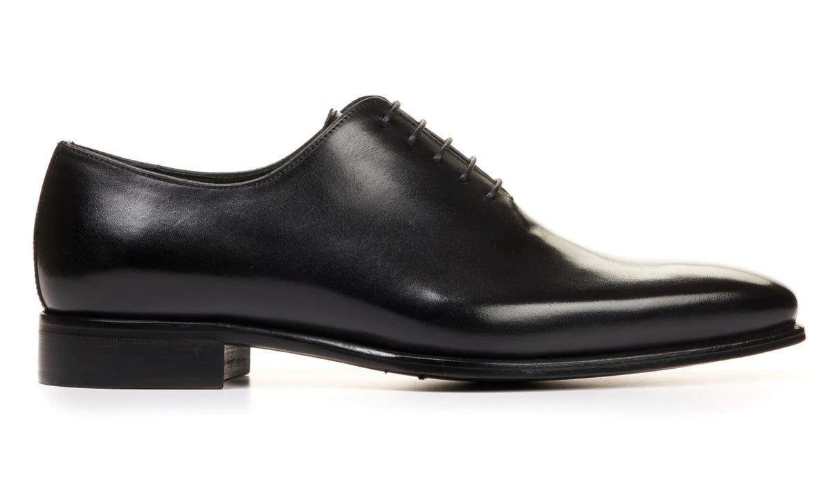 Men's Black Oxford Leather Dress Shoes - Image 4