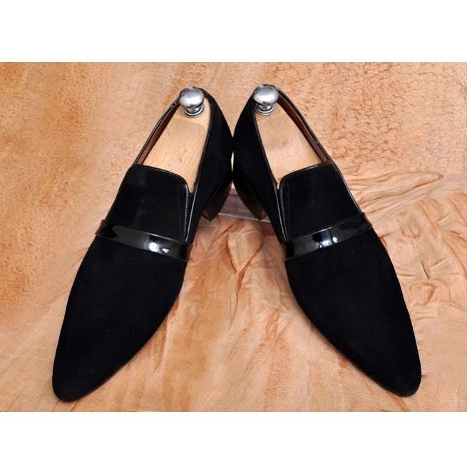Handmade Men Pointed toe suede Shoes, Men party shoes, Men suede moccassins